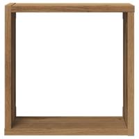 Wandschappen kubus 4st 30x15x30cm bewerkt hout artisanaal eiken - thumbnail