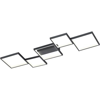 Mat Zwarte LED Plafondlamp 34W 3000K Dimbaar Rechthoekig Aluminium