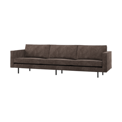 WOOOD Rodeo 3-zits bank ribstof Bruin