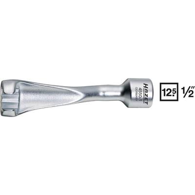 HAZET Injectieleidingsleutel 4550-1 · 1/2 inch (12,5 mm) vierkant hol · Buitentwaalfkant profiel · SW 17 mm