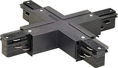 Eutrac 145690 230V-railsysteemcomponenten X-verbinder SLV Zwart