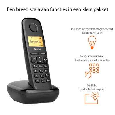 Gigaset A270 Huistelefoon Zwart - thumbnail