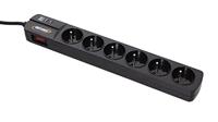 Infosec S6 II Black Line Stekkerdoos, 6-voudig - thumbnail