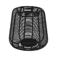 JENS Living Lantaarn Sil - Glas / Metaal - 16 of 22 cm - Zwart, Taupe, Wit - thumbnail