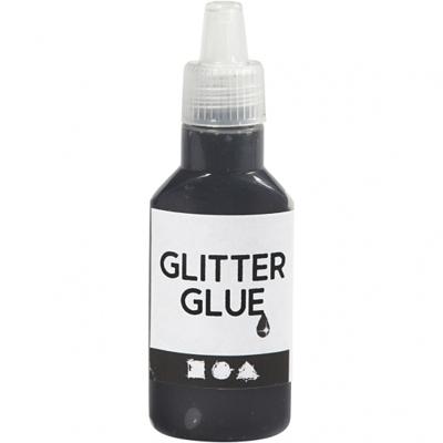 Creativ Company Glitterlijm, zwart, 25 ml/ 1 fles