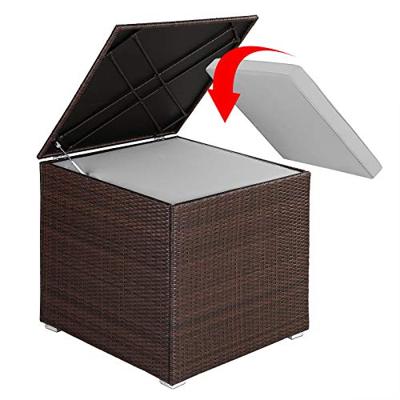 Polyrattan Kussenbox Bruin 318L