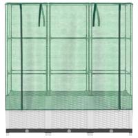 Plantenbak verhoogd met kashoes 120x40x138 cm rattanlook - thumbnail