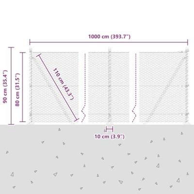 VidaXL Afrasteringspaal groen 10 x 0,8 m (25 mm gaas) staal en pvc VidaXL Afrasteringspaal groen 10 x 0,8 m (25 mm gaas) staal en pvc