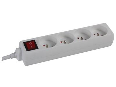 4-voudige stekkerdoos met schakelaar penaarde Velleman - Velleman 4-voudige stekkerdoos met schakelaar penaarde Velleman - Velleman
