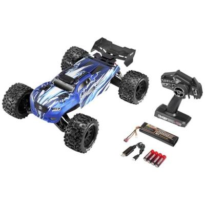 Reely Thor Blauw Brushed 1:10 RC auto Elektro Monstertruck 4WD 100% RTR 2,4 GHz Incl. accu, oplader en batterijen voor de zender