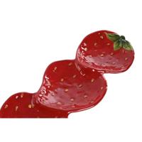 Snackdienblad Home ESPRIT Rood Modern 32 x 11,5 x 3,2 cm - thumbnail