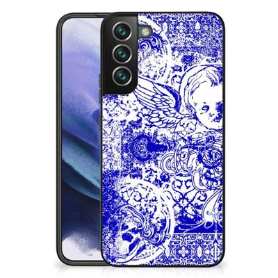 Telefoonhoesje Samsung Galaxy S22 Plus Angel Skull Blauw Telefoonhoesje Samsung Galaxy S22 Plus Angel Skull Blauw
