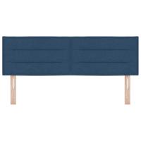 LED Hoofdbord met LED-striplichten Blauw 160 cm Polyester - thumbnail