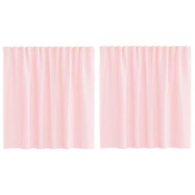 Gordijnen voile met roedezakken 2 st lichtroze