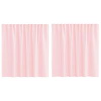 Gordijnen voile met roedezakken 2 st lichtroze - thumbnail