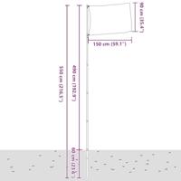 VidaXL Vlag met vlaggenmast turkije 5,5 m aluminium - thumbnail