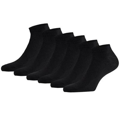 Apollo Sneakersokken Basic Bamboo Zwart 6-pack-43/46