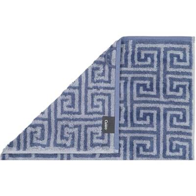 Cawö Cawo Noblesse Elegance Allover print Gastendoekje 30/50 nachtblauw