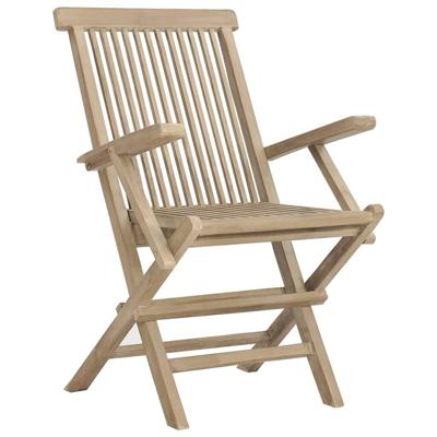 Tuinstoelen inklapbaar 4 st 56x61x89 cm massief teakhout grijs