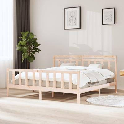 Bedframe massief hout 200x200 cm