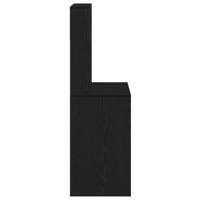 Bureau met schappen 100x45x140 cm bewerkt hout zwart - thumbnail