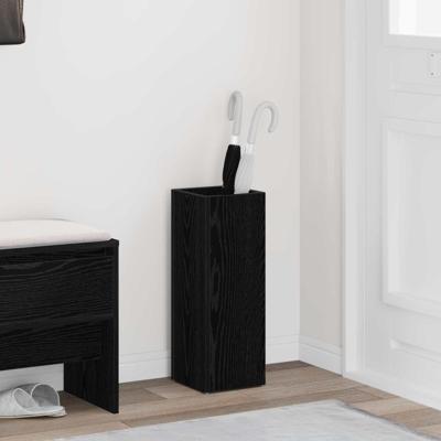 Paraplu Standaard Zwart Eiken 20 x 20 x 55,5 cm Bewerkt hout