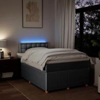 Boxspring met matras stof lichtgrijs 120x200 cm - thumbnail