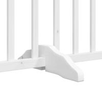 Hondenhek inklapbaar 4 panelen 320 cm massief vurenhout wit - thumbnail