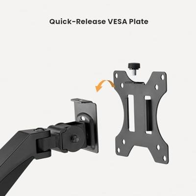 VALUE LCD dubbele arm, tafelmontage, ruimtebesparend, veer, 6 draaipunten