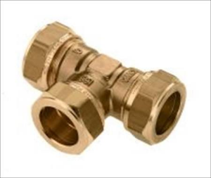 Bonfix knelkoppeling - T-stuk - 54mm x 54mm x 54mm - Messing