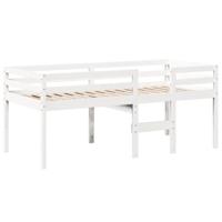 Hoogslaper met bedhuis 75x190 cm massief grenenhout wit - thumbnail