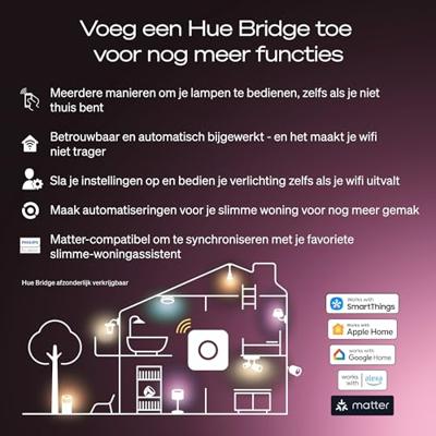 Philips LED-lamp 929003856006 Energielabel: E (A - G) Hue White E27 Warmwit Philips LED-lamp 929003856006 Energielabel: E (A - G) Hue White E27 Warmwit