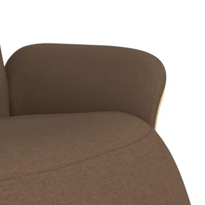 Fauteuil verstelbaar met voetensteun stof bruin