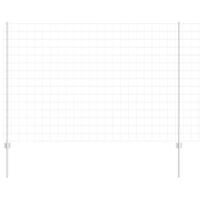 VidaXL Hek met paal zilver 1,6 x 10 m staal - thumbnail