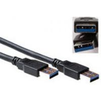 USB 3.0 A Male - A Male kabel 0,5 meter zwart - thumbnail