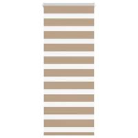 VidaXL Zebra blind 60x100 cm stofbreedte 55,9 cm polyester zandbruin - thumbnail