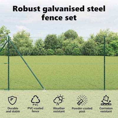 VidaXL Afrasteringspaal groen 10 x 1,5 m (13 mm gaas) staal en pvc