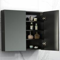 Spiegelkast Tieme mat grijs 80x70x16cm - thumbnail