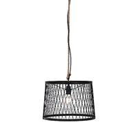 QAZQA Landelijke buiten hanglamp zwart rotan 40 cm - Calamus - thumbnail