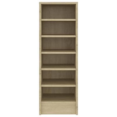 VidaXL Schoenenkast 31,5x35x90 cm bewerkt hout sonoma eikenkleurig VidaXL Schoenenkast 31,5x35x90 cm bewerkt hout sonoma eikenkleurig