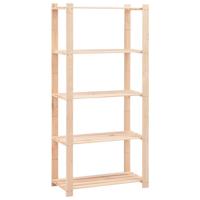 Opbergrek 5-laags 80x38x170 cm massief grenenhout 250 kg - thumbnail