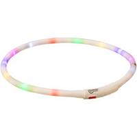 Trixie lichtgevende halsband hond usb siliconen oplaadbaar oranje - thumbnail