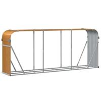 VidaXL Haardhoutopslag 234x45x100 cm gegalvaniseerd staal houtlook - thumbnail