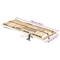 Lattenbodem Bruin 80 x 190 cm Massief beukenhout - thumbnail