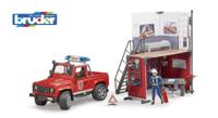Brandweerkazerne met Land Rover Defender van Bruder - thumbnail