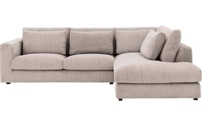 Goossens Bank Ravenia bruin, stof, 2,5-zits, stijlvol landelijk met ligelement rechts Goossens Bank Ravenia bruin, stof, 2,5-zits, stijlvol landelijk met ligelement rechts