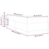 Bedframe met matras Wit 90 x 200 cm Kunstleer - thumbnail