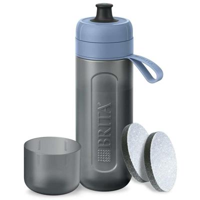 Brita Active blauwe fles met 2 schijven filters