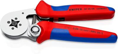 Knipex Zelfinstellende krimptang voor adereindhulzen | Met zij-invoering - 975504 Knipex Zelfinstellende krimptang voor adereindhulzen | Met zij-invoering - 975504