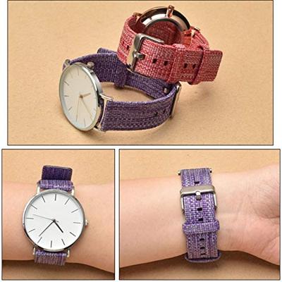 Canvas nylon bandje Fitbit Versa 1 / 2 & Lite - Roze - thumbnail